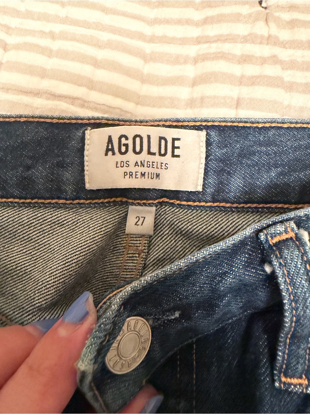 Agolde Riley High Rise Straight Crop Jeans - Picture 2 of 3